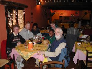 A meal at one of the many resturants in the resort